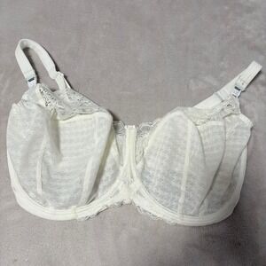 Panache Envy Lace Balconette Bra Women Ivory size 38K Underwire 7285